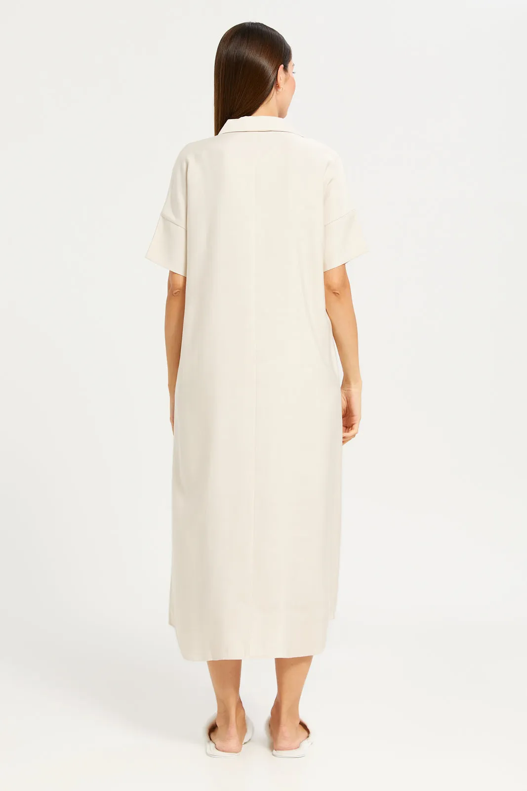 Women Beige Kaftan Dress
