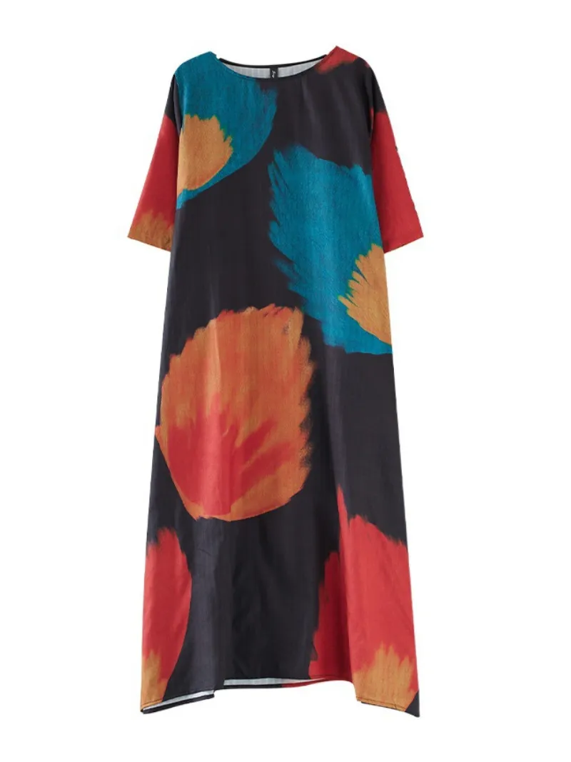 Women's Fashionable Loose Side Pockets A-Line Dress