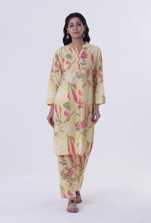 Yellow Muslin Co-Ord Set
