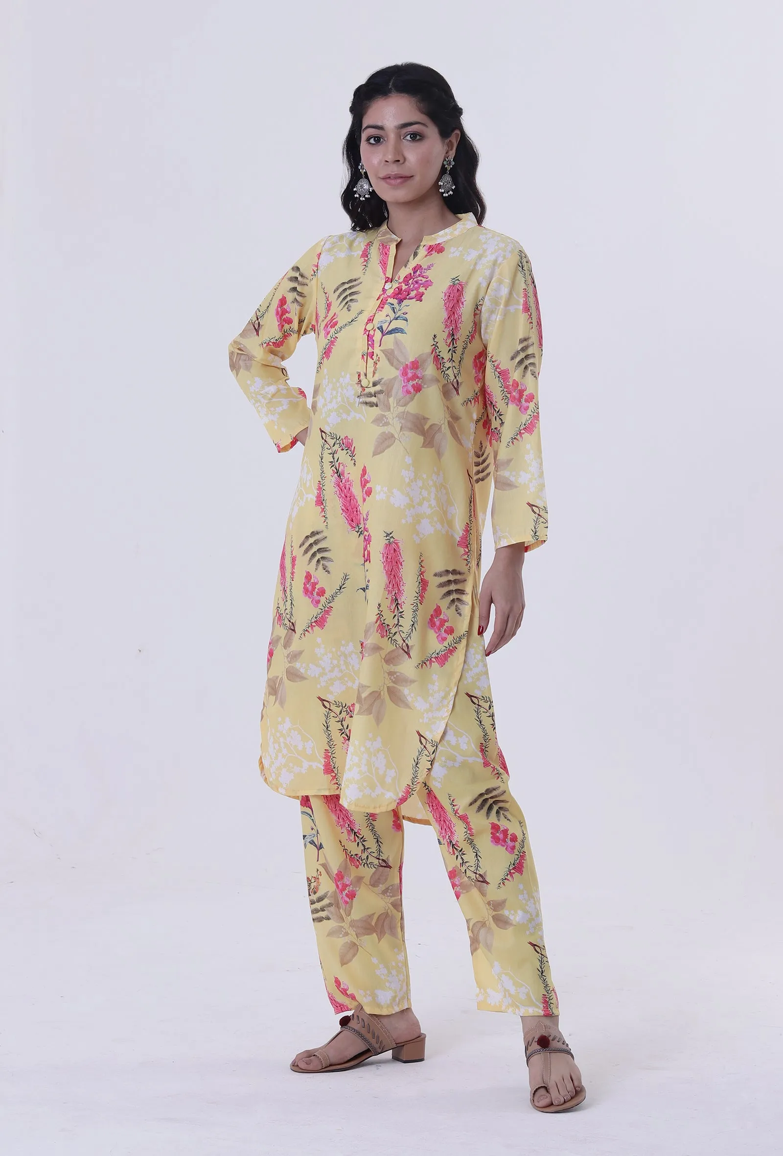 Yellow Muslin Co-Ord Set